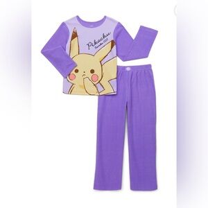 Pokemon Girls Long Sleeve Top and Pants Pajama Set, 2-Piece, Sizes 4-12